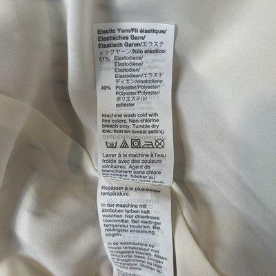 Madewell Womens Ruffle-Strap Smocked Airy Dress Size M Ivory Rainbow Stripes