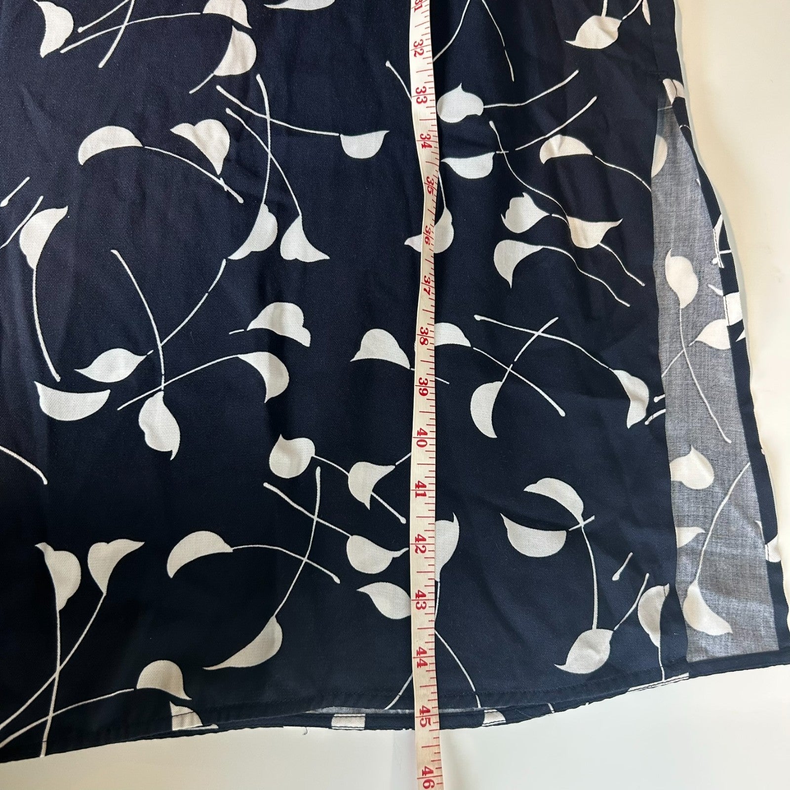 Ann Taylor Dress Womens Petite 8 Blue Wrap Floral Print Tie Waist Romantic Chic
