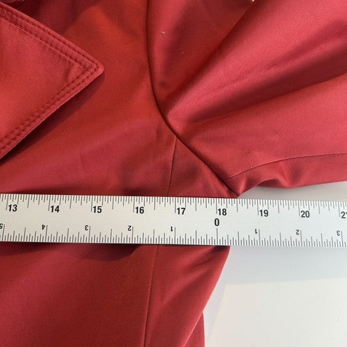 Cole Haan Coat Womens Size 2 Red Double Breasted Notched Collar Vintage Classic