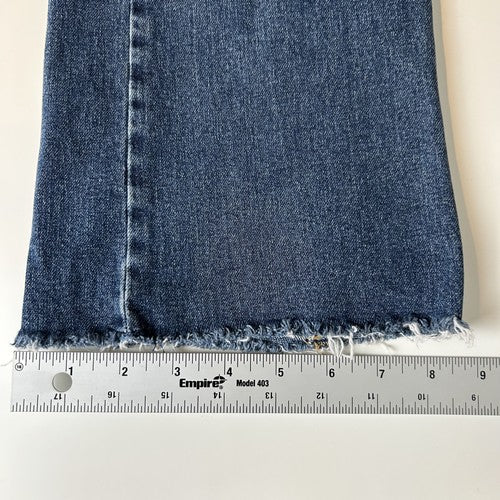 Free People Jeans Womens W29 Blue Denim Flare Modern Cropped Raw Hem Trendy
