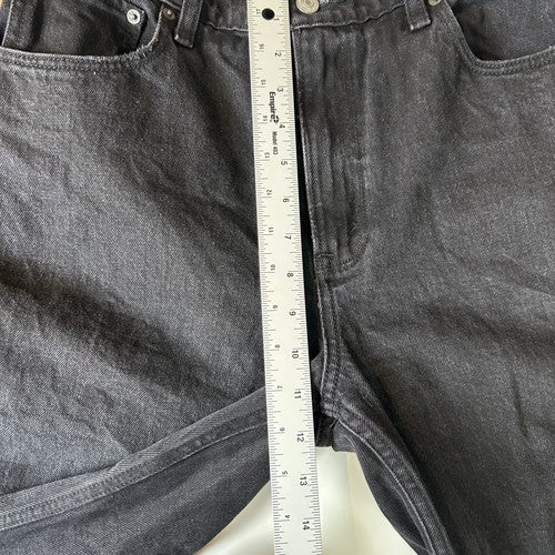 Abercrombie Fitch Jeans Womens Size 29 Short Black 90s Relaxed High Rise Distressed