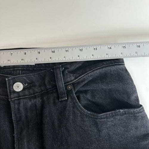 Abercrombie Fitch Jeans Womens Size 29 Short Black 90s Relaxed High Rise Distressed