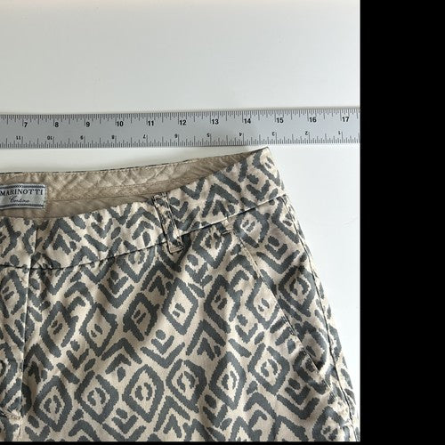 Marinotti Pants Womens 44 Aztec Pattern Slim Fit Made in Italy Cotton Boho Retro