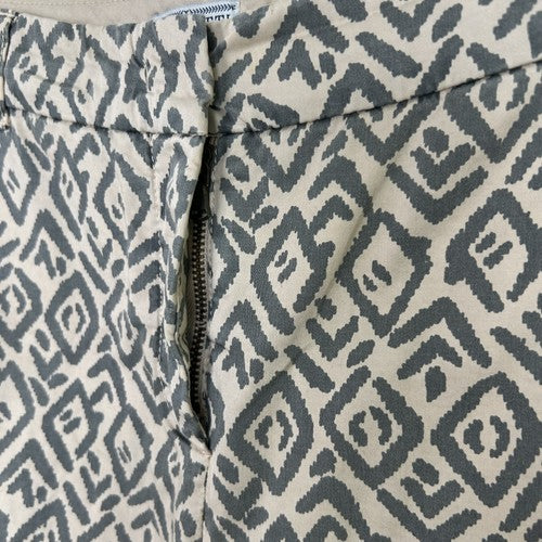 Marinotti Pants Womens 44 Aztec Pattern Slim Fit Made in Italy Cotton Boho Retro