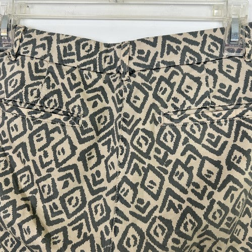 Marinotti Pants Womens 44 Aztec Pattern Slim Fit Made in Italy Cotton Boho Retro