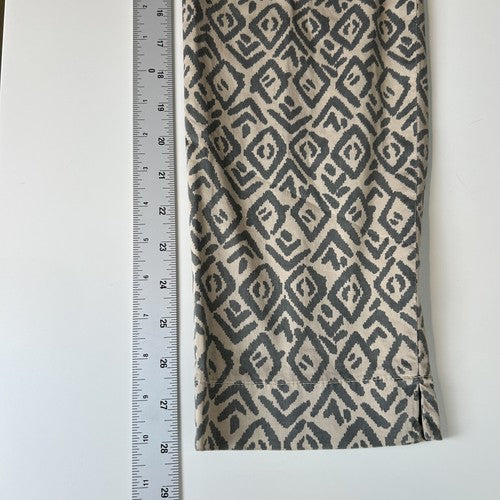 Marinotti Pants Womens 44 Aztec Pattern Slim Fit Made in Italy Cotton Boho Retro