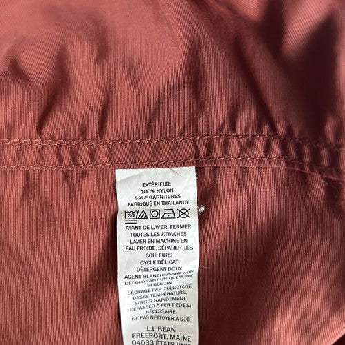 LLBean Jacket Mens Medium Green Color block Hooded Half Zip Outdoor Retro Sporty