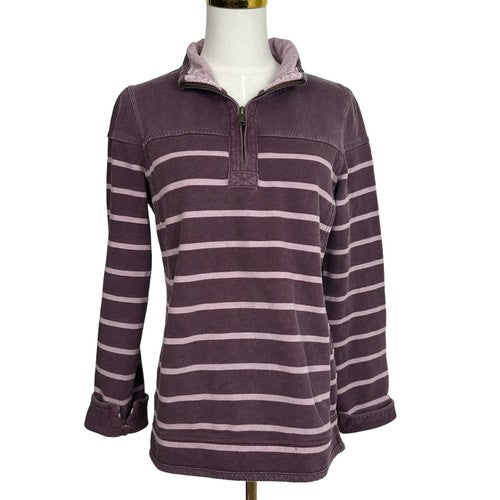 Fatface Pullover Womens US4 Purple Airlie High Collar Vintage Wash Casual Sporty