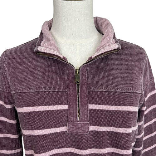 Fatface Pullover Womens US4 Purple Airlie High Collar Vintage Wash Casual Sporty