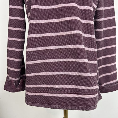 Fatface Pullover Womens US4 Purple Airlie High Collar Vintage Wash Casual Sporty