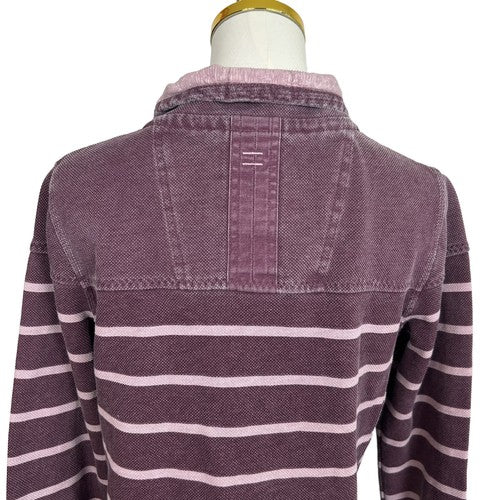 Fatface Pullover Womens US4 Purple Airlie High Collar Vintage Wash Casual Sporty