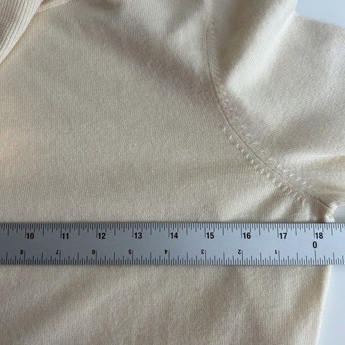 Brooks Brothers Sweater Womens Large Beige Turtleneck 100% Merino Wool Classic