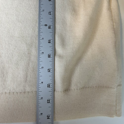 Brooks Brothers Sweater Womens Large Beige Turtleneck 100% Merino Wool Classic