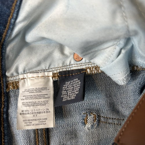 Madewell Jeans Womens Size 26 Blue 9" High Rise Skinny Crop RawHem Minimalist City