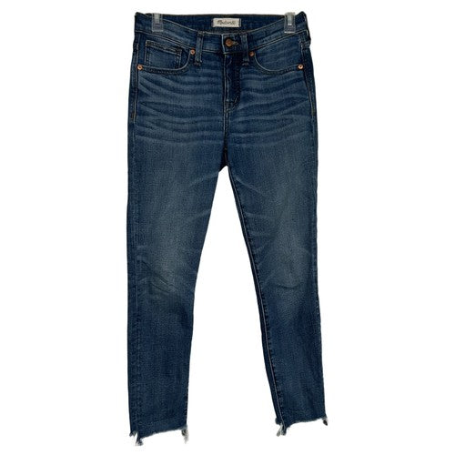 Madewell Jeans Womens Size 26 Blue 9" High Rise Skinny Crop RawHem Minimalist City