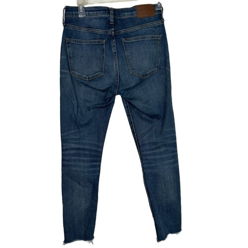 Madewell Jeans Womens Size 26 Blue 9" High Rise Skinny Crop RawHem Minimalist City