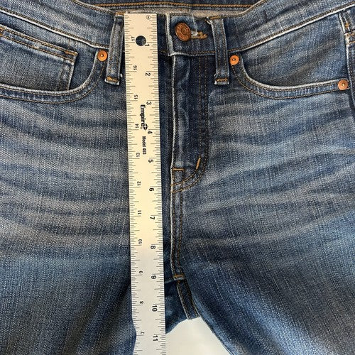 Madewell Jeans Womens Size 26 Blue 9" High Rise Skinny Crop RawHem Minimalist City