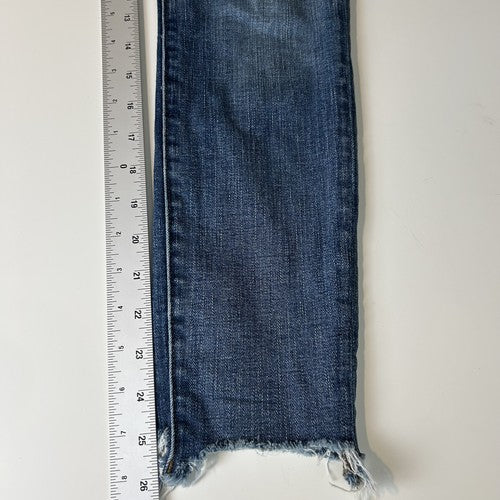 Madewell Jeans Womens Size 26 Blue 9" High Rise Skinny Crop RawHem Minimalist City