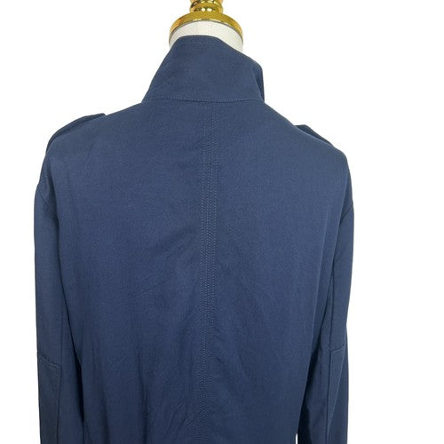 White-House-Black-Market Jacket Womens Large Navy Utility Cargo Urban Chic