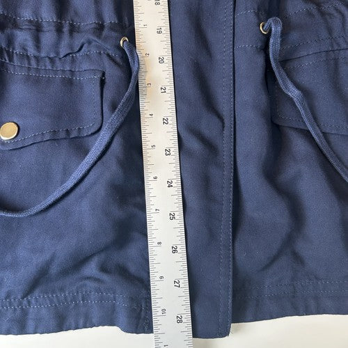 White-House-Black-Market Jacket Womens Large Navy Utility Cargo Urban Chic