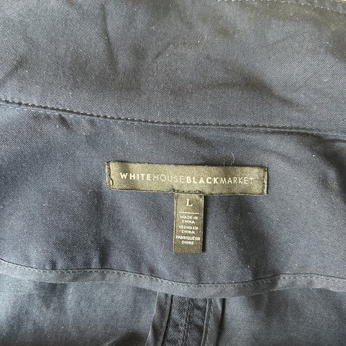 White-House-Black-Market Jacket Womens Large Navy Utility Cargo Urban Chic