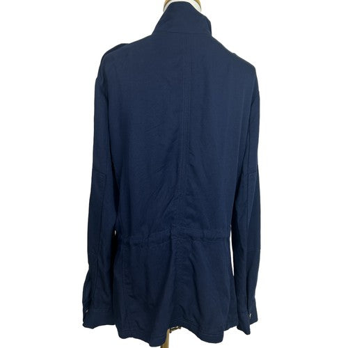 White-House-Black-Market Jacket Womens Large Navy Utility Cargo Urban Chic