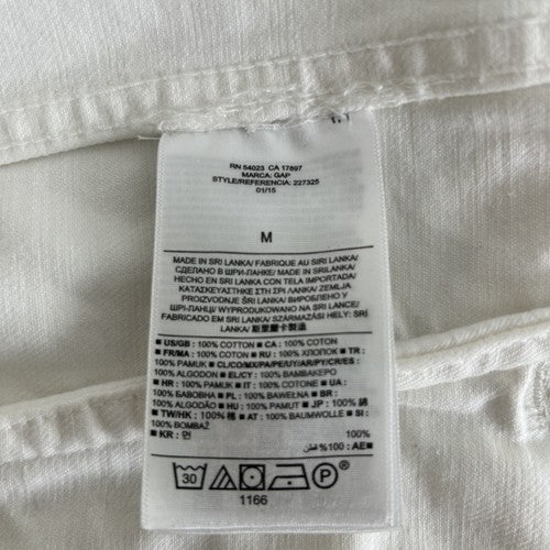 Gap 1969 Jacket Womens Medium White Denim Collared Chest Pockets Casual Classic