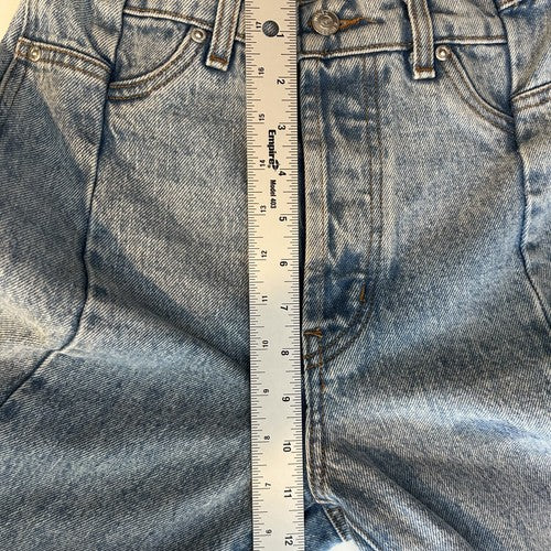 Revice Jeans Womens 28 Light Acid Wash High-Waisted Cropped Front Seam Retro USA