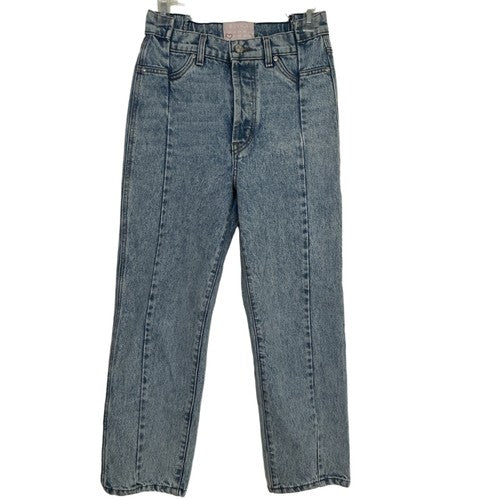 Revice Jeans Womens 28 Light Acid Wash High-Waisted Cropped Front Seam Retro USA