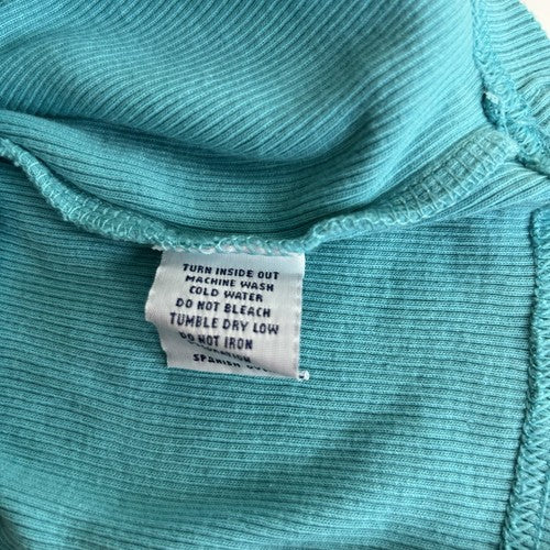 Ron Jon Surf Shop Tank Top Womens Medium Teal Ribbed Beachy CasualCoastal Sunset