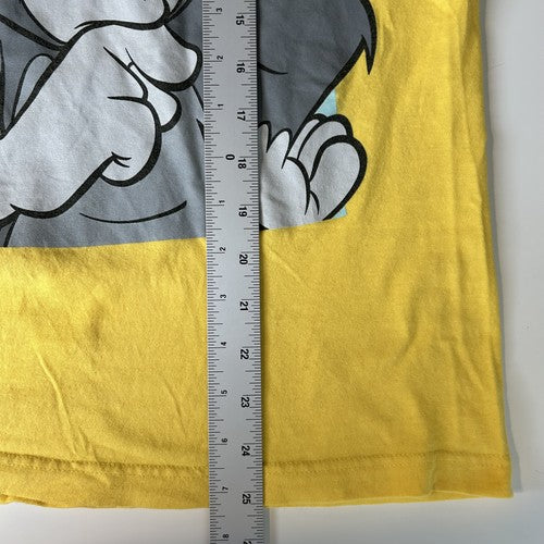 Tom & Jerry TShirt Women Small Yellow Cartoon Graphic Classic Crewneck Retro Fun