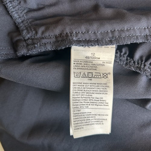 Banana Republic Maxi Dress Womens 12 Navy Blue Eyelet Tiered Cotton Cottagecore